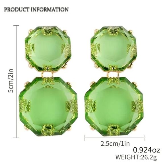 ✨🆕✨ Beautiful Elegant Double Circle Drop Earrings✨ - Picture 5 of 7